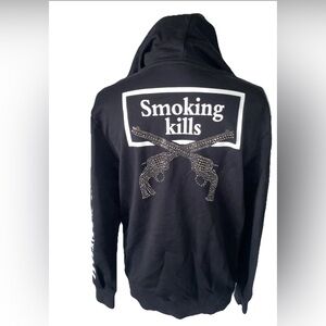 FR2 Fxxking Rabbits x One Piece Graphic Sanji "SMOKING KILLS" Hoodie Size Large